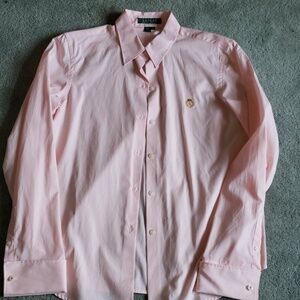 EUC Ralph Lauren Sz M blush pink cotton shirt